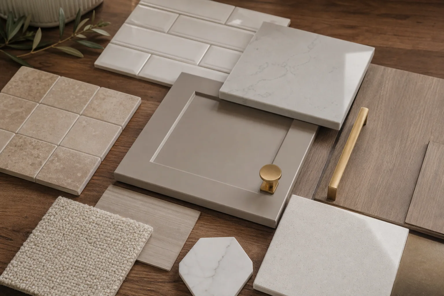 Cabinet door style and finish samples for Treasure Valley selections