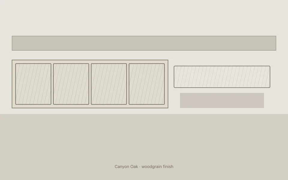 Canyon Oak on kitchen cabinets