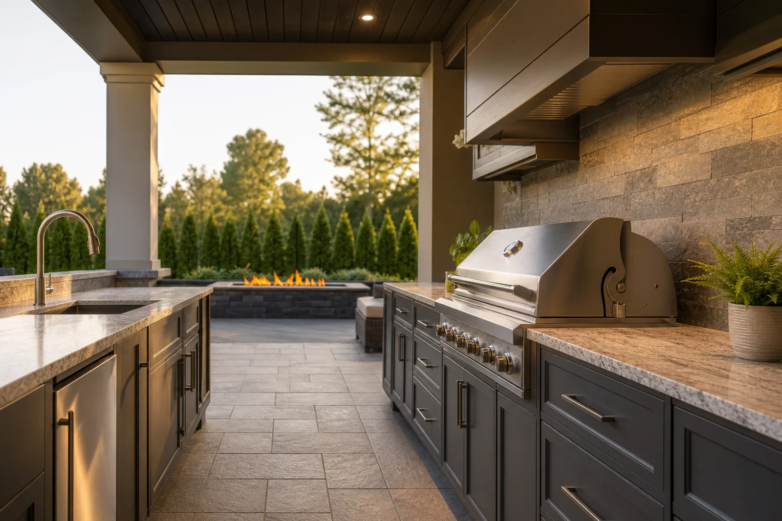 Outdoor Kitchen custom cabinets