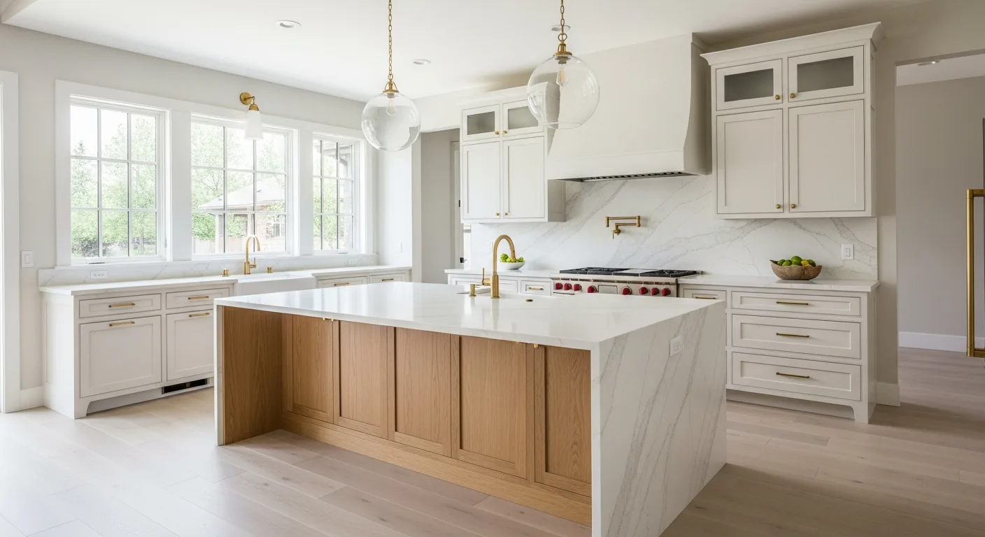 Luxury custom kitchen cabinetry with premium finishes in an Eagle executive home